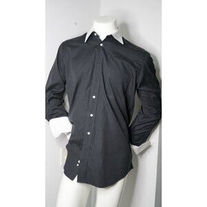 Paul Fredrick Dress Shirt Finest 80s Two Play 100% Cotton Long Sleeve Button Up